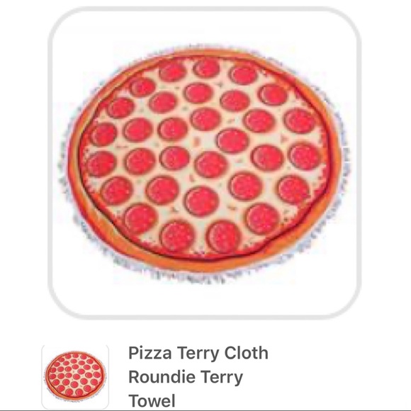 🆕🍕 Pizza Roundie Terry Towel Blanket PEPPERONI - Picture 1 of 3